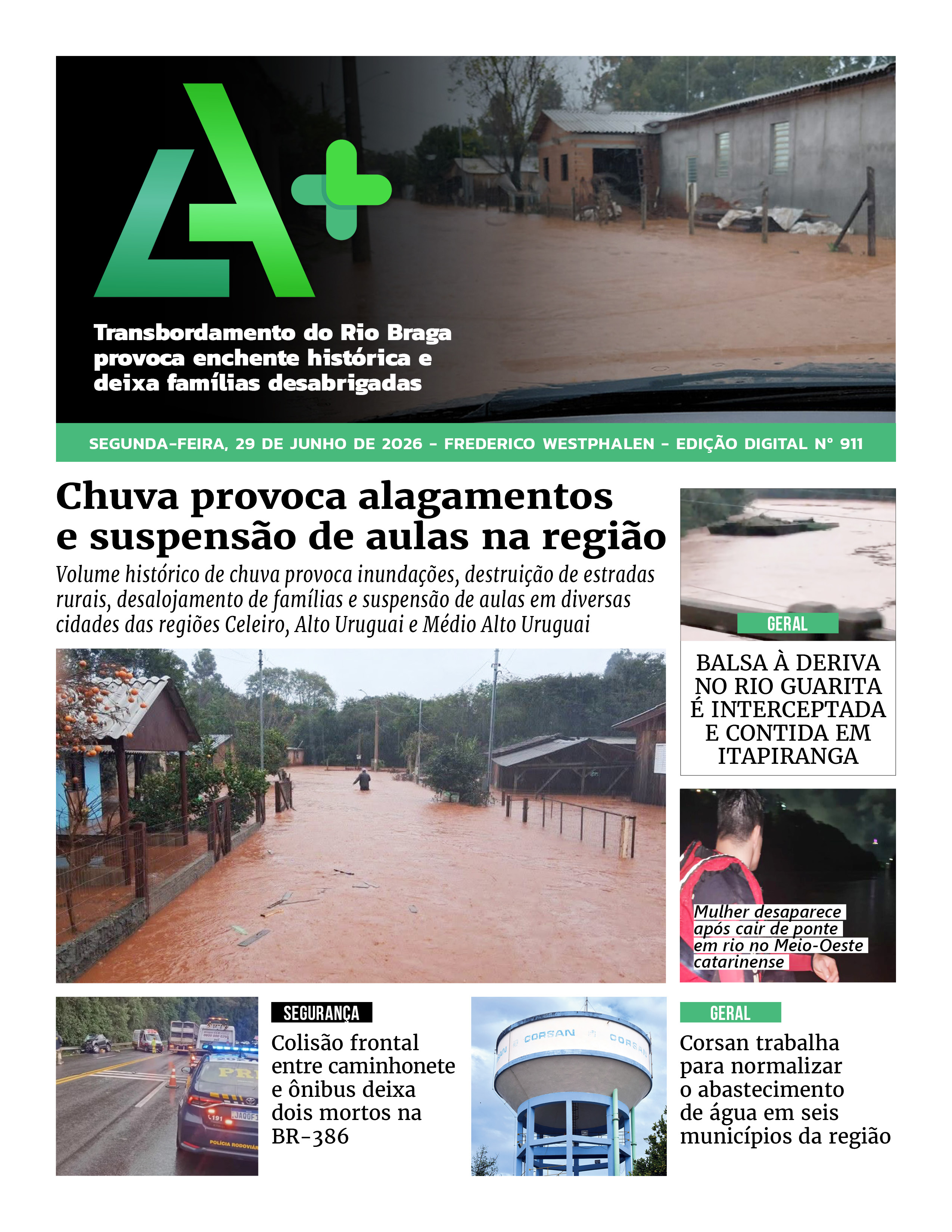 Capa LA+ Edição 911 – segunda-feira, 29 de junho de 2026