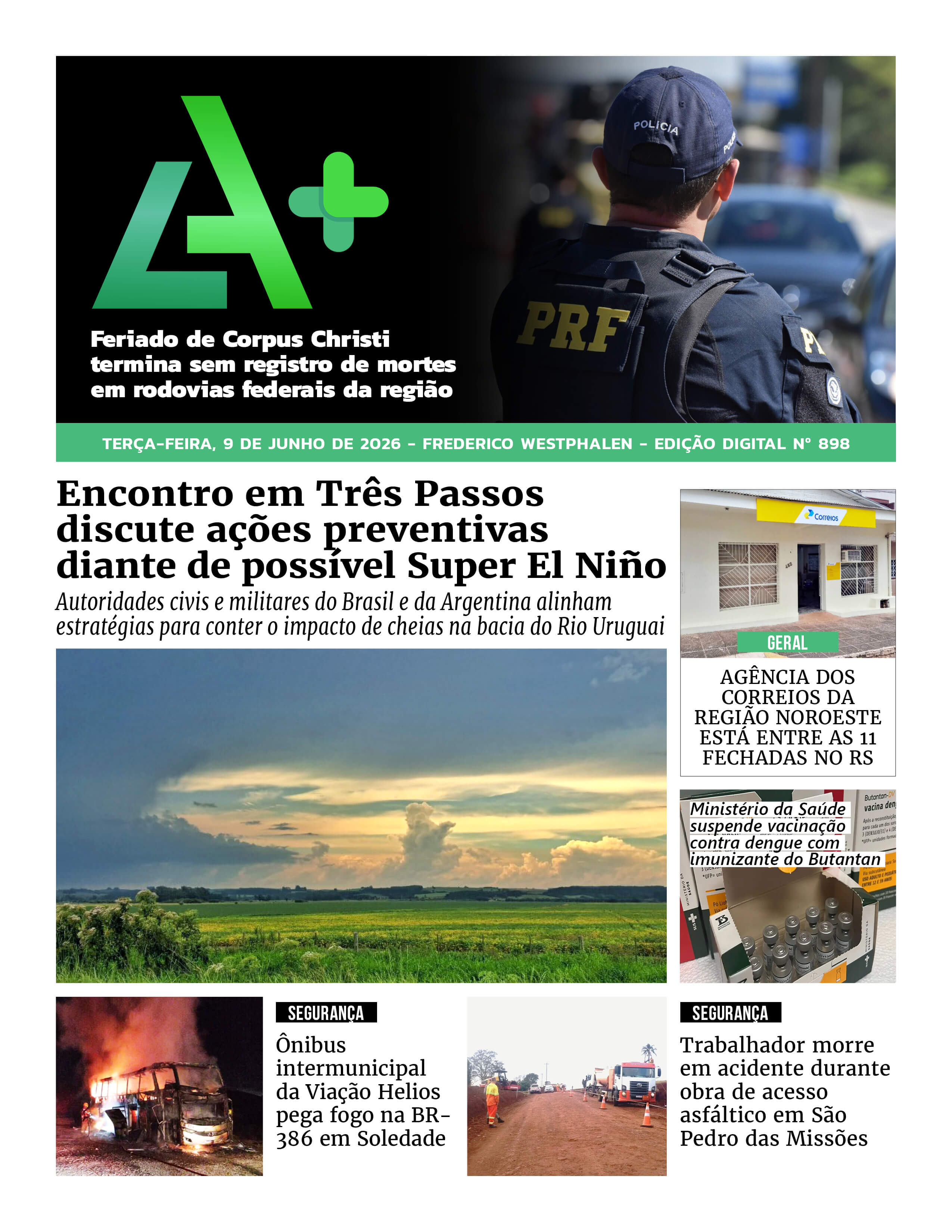 Capa LA+ Edição 898 – terça-feira, 9 de junho de 2026