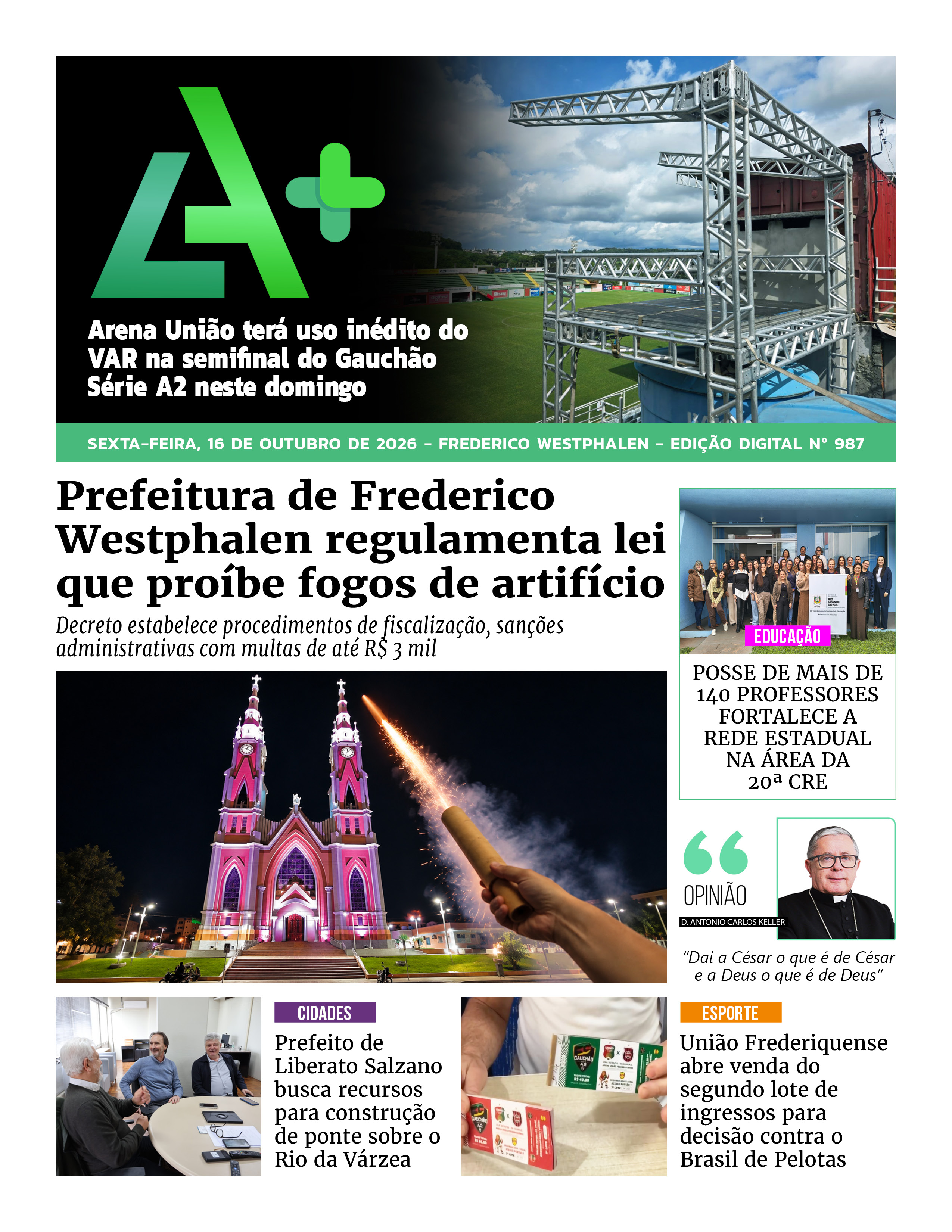 Capa LA+ Edição 987 – sexta-feira, 16 de outubro de 2026