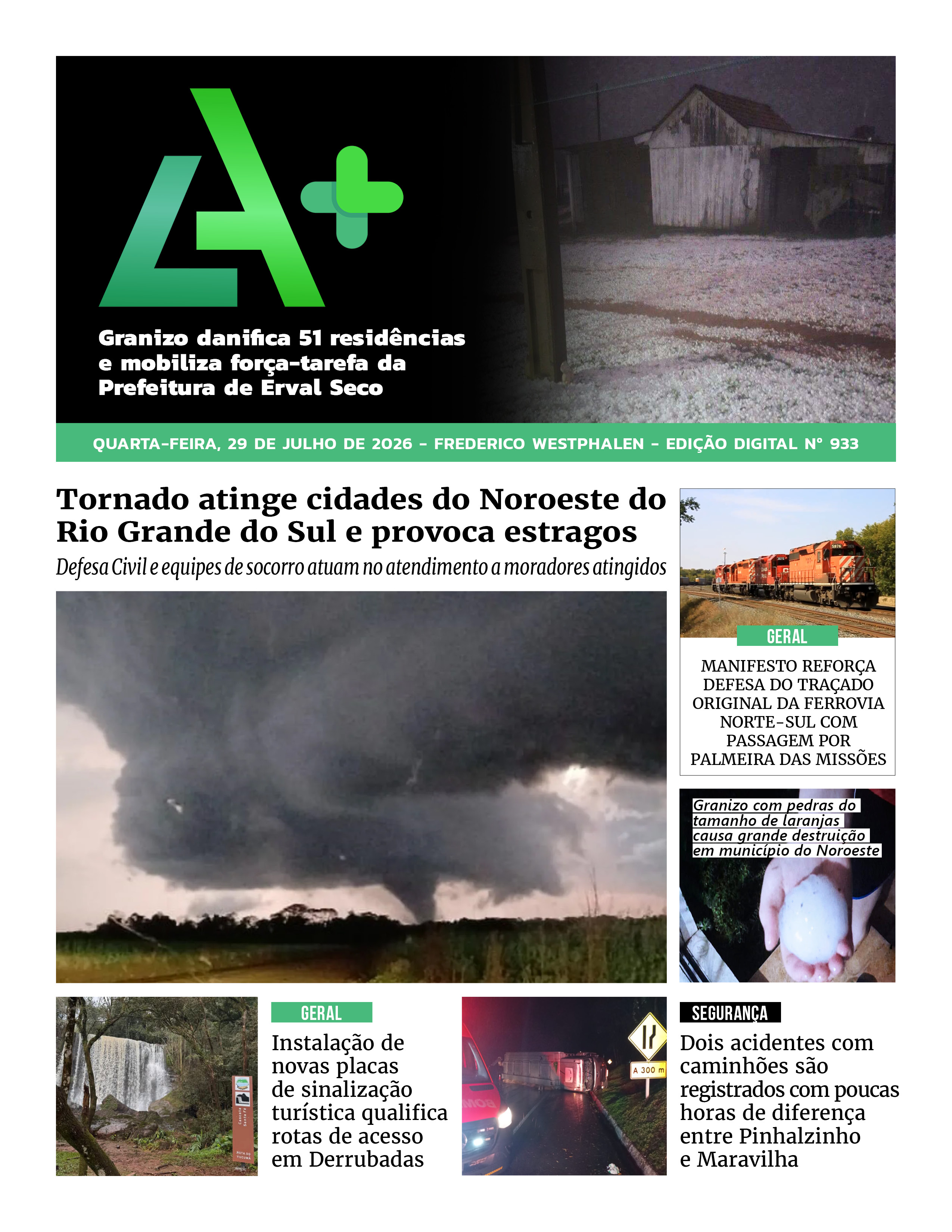 Capa LA+ Edição 933 – quarta-feira, 29 de julho de 2026