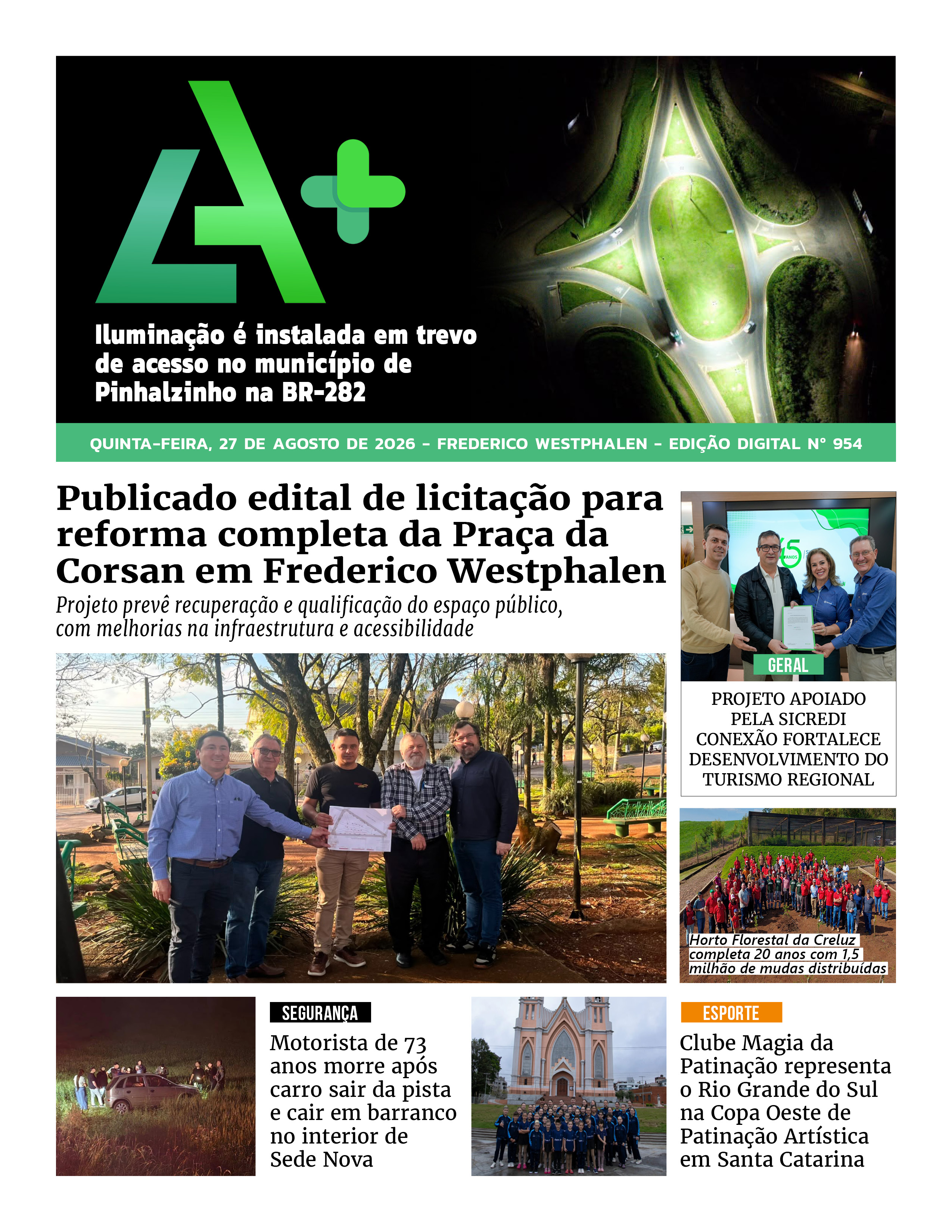 Capa LA+ Edição 954 – quinta-feira, 27 de agosto de 2026