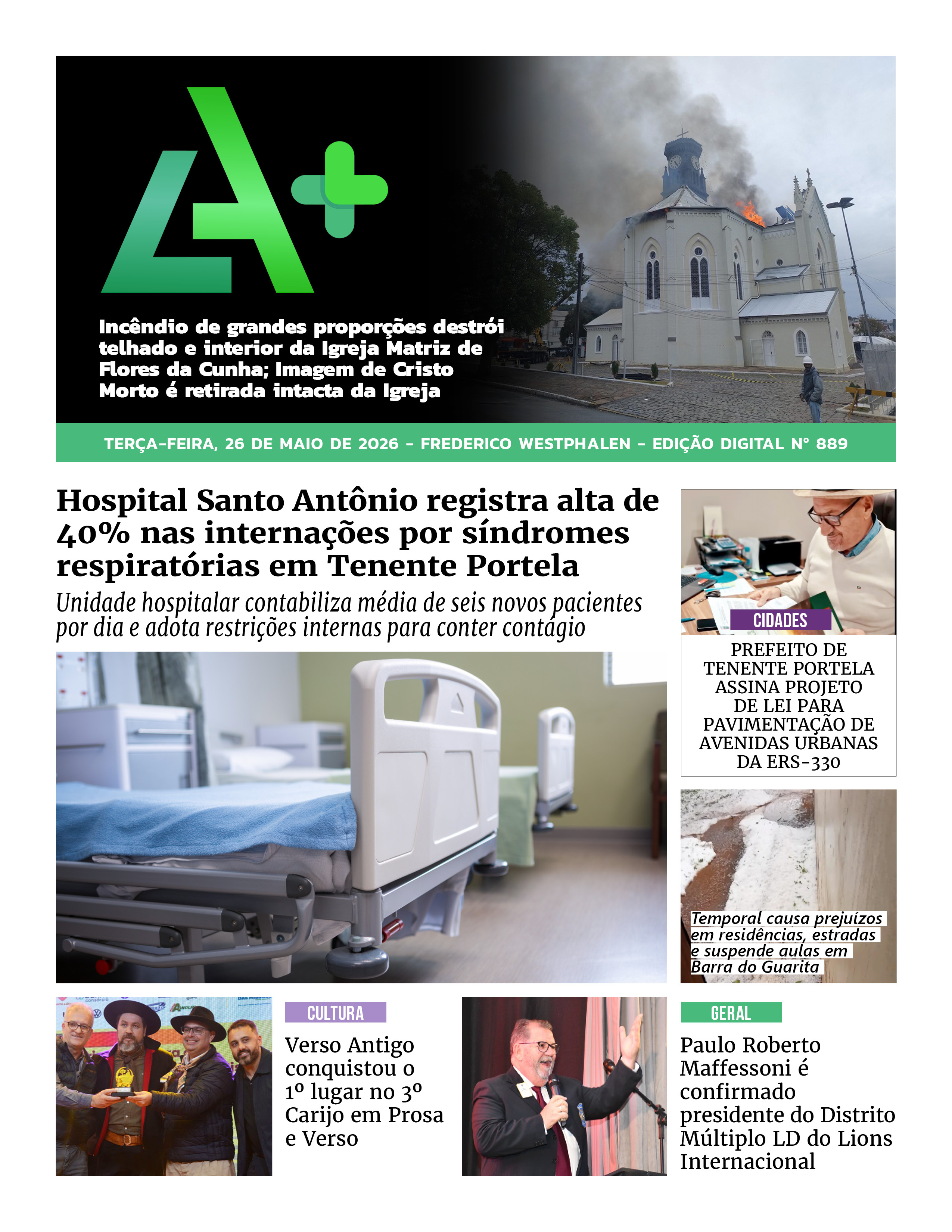 Capa LA+ Edição 889 – terça-feira, 26 de maio de 2026