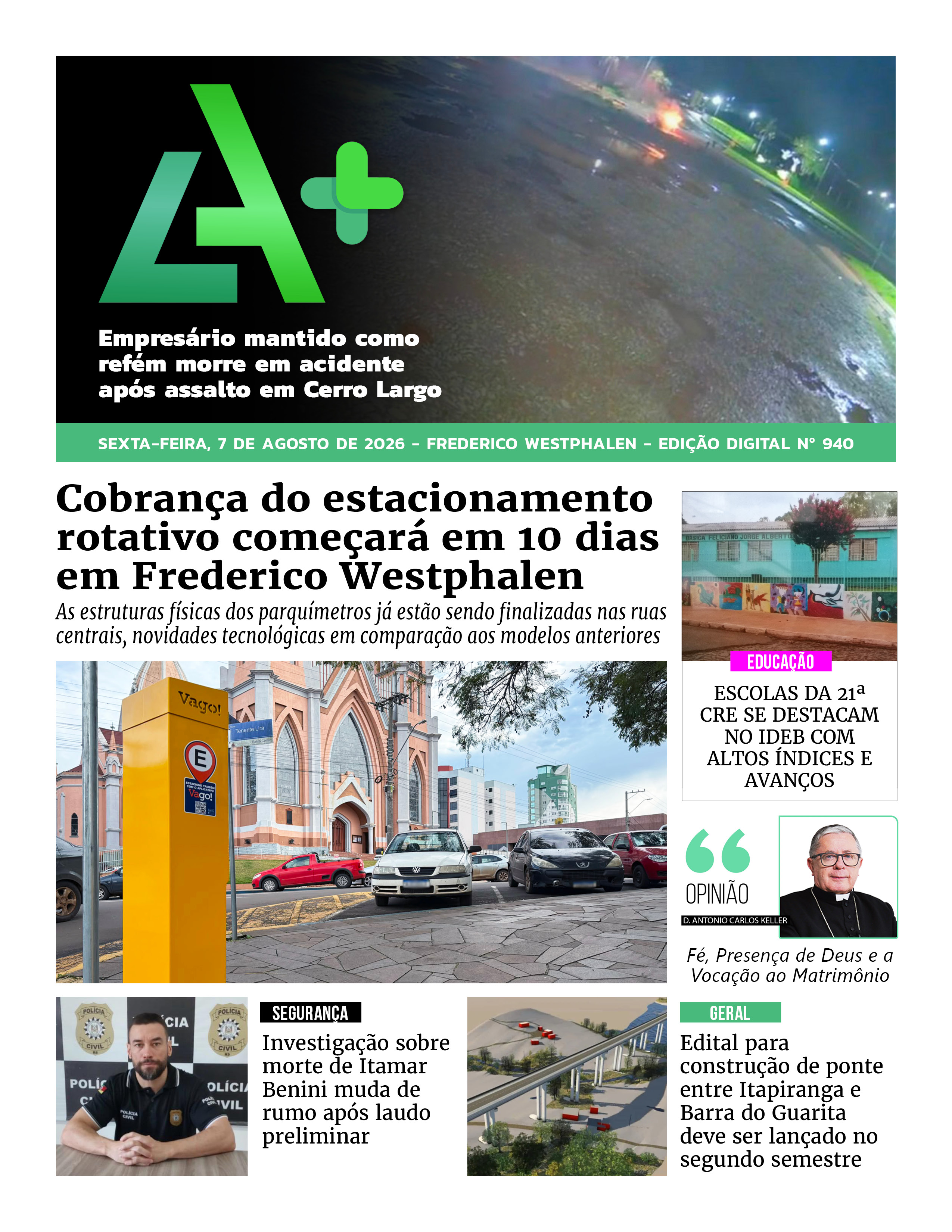 Capa LA+ Edição 940 – sexta-feira, 7 de agosto de 2026