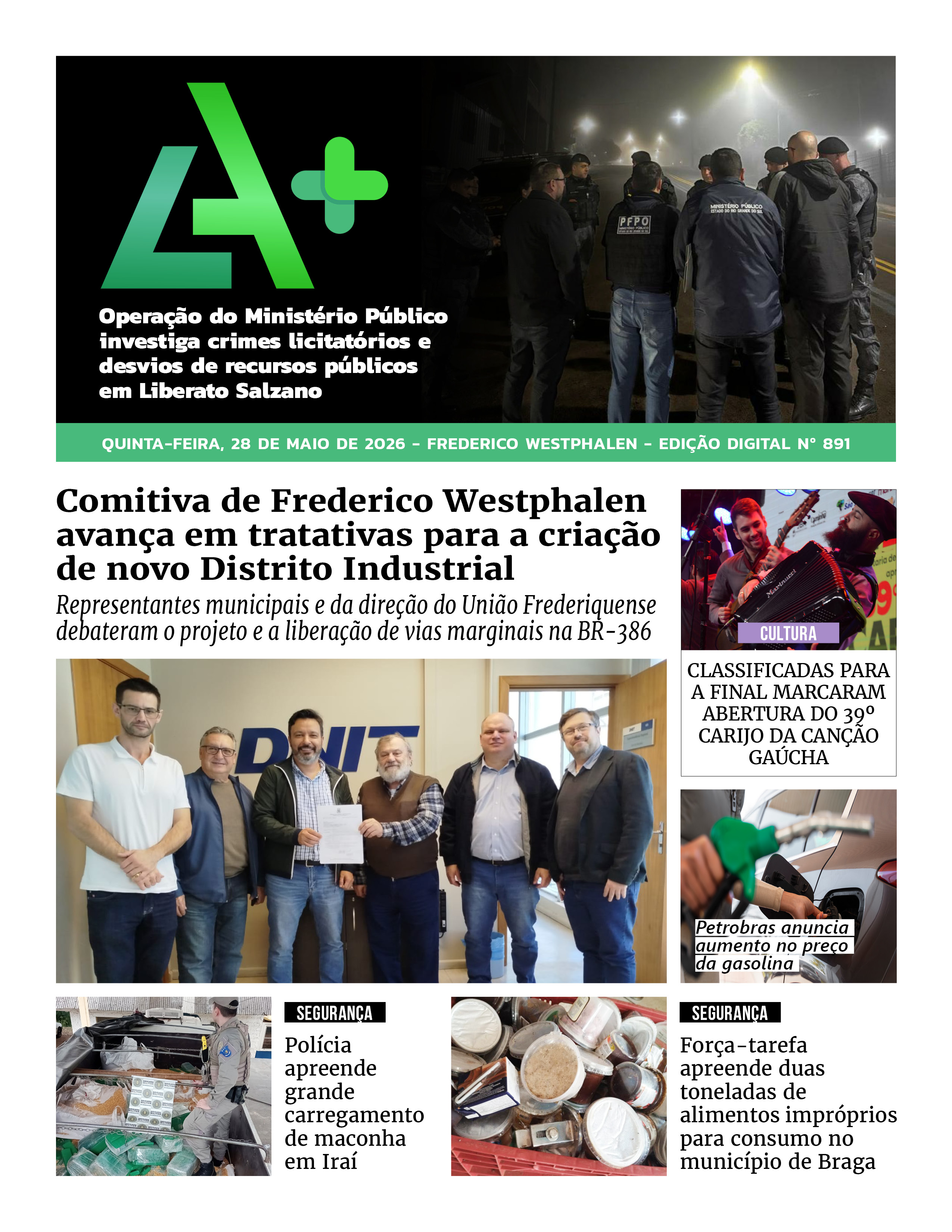 Capa LA+ Edição 891 – quinta-feira, 28 de maio de 2026