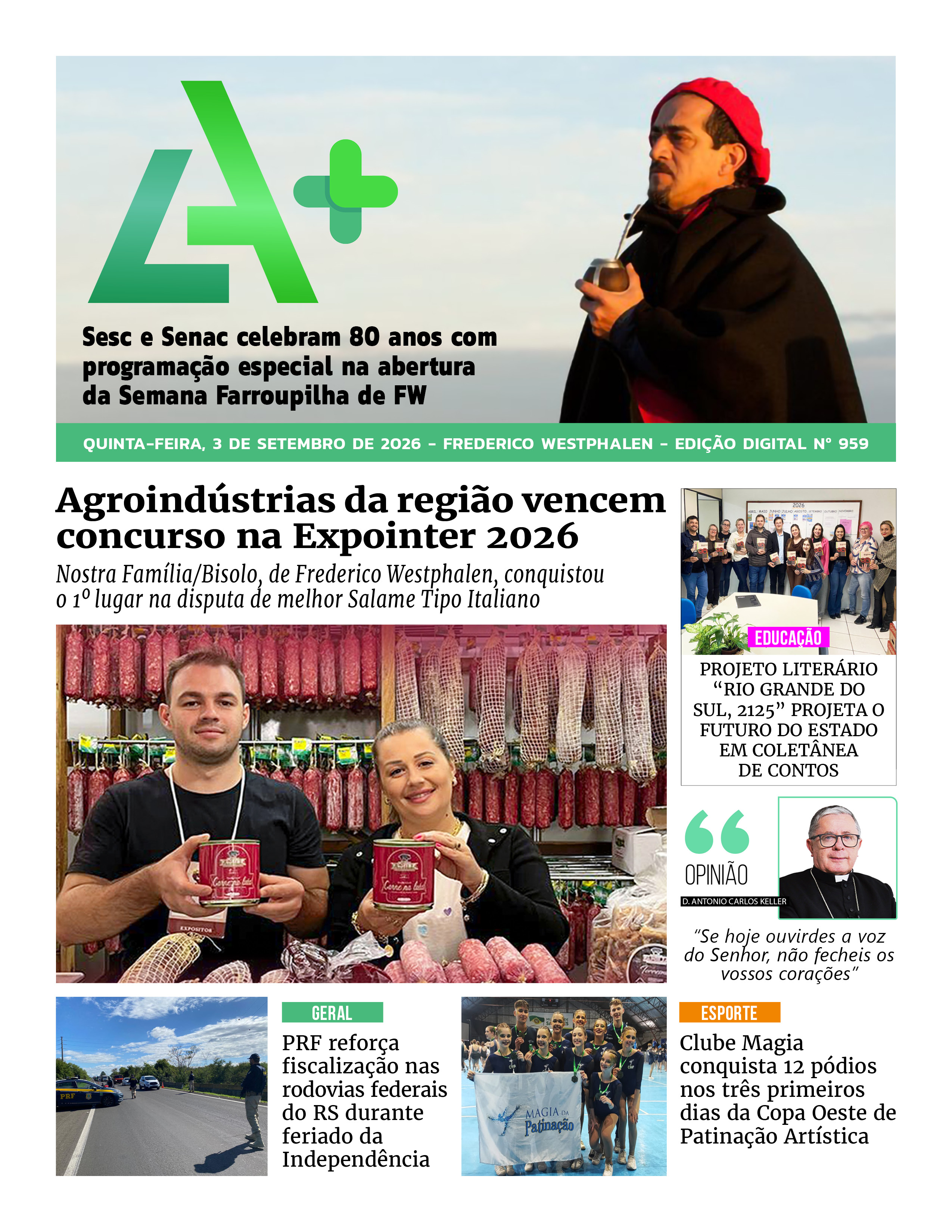 Capa LA+ Edição 960 – sexta-feira, 4 de setembro de 2026