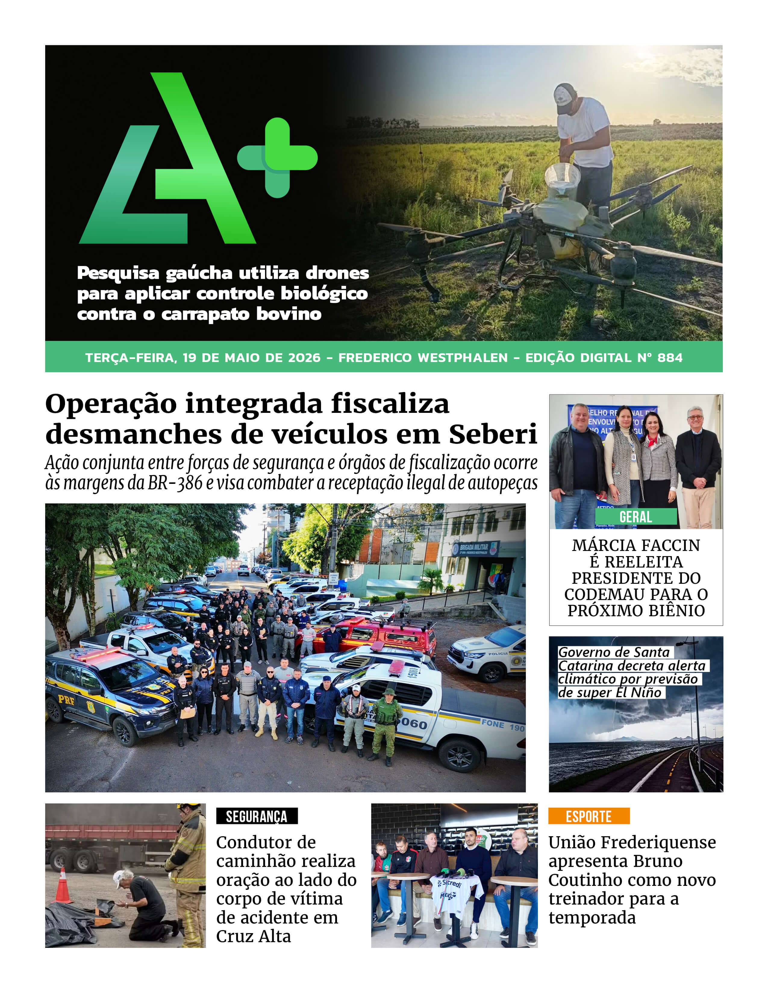 Capa LA+ Edição 884 – terça-feira, 19 de maio de 2026