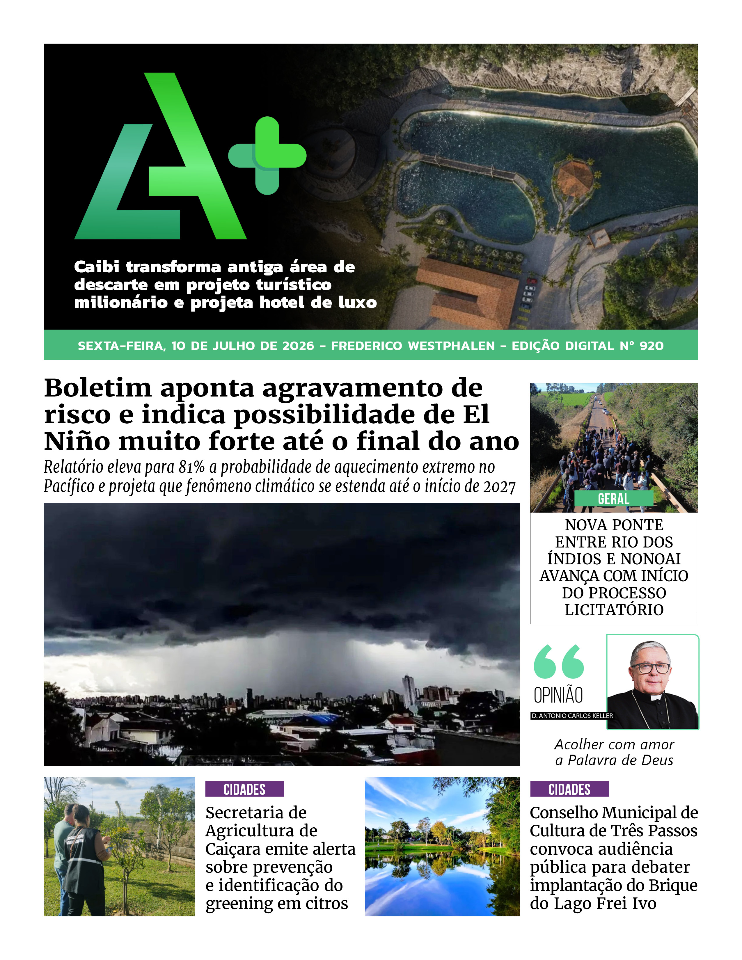 Capa LA+ Edição 920 – sexta-feira, 10 de julho de 2026