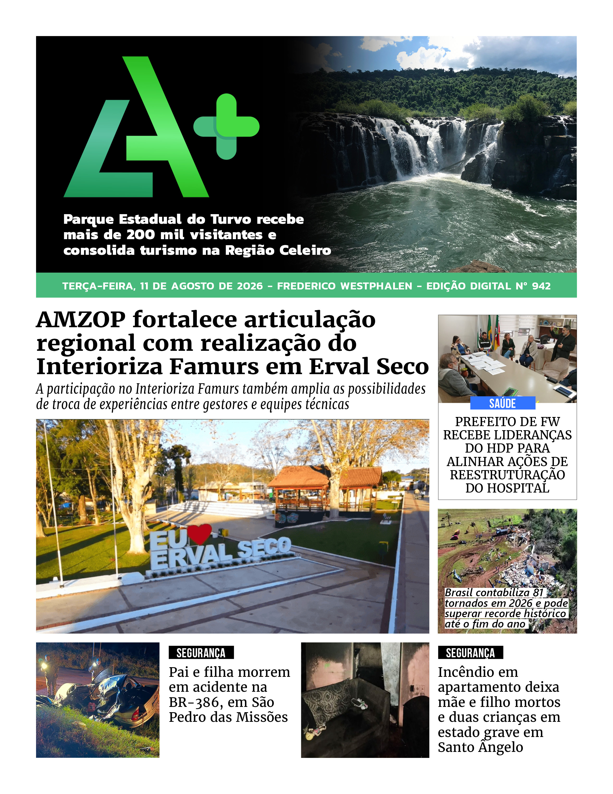Capa LA+ Edição 942 – terça-feira, 11 de agosto de 2026