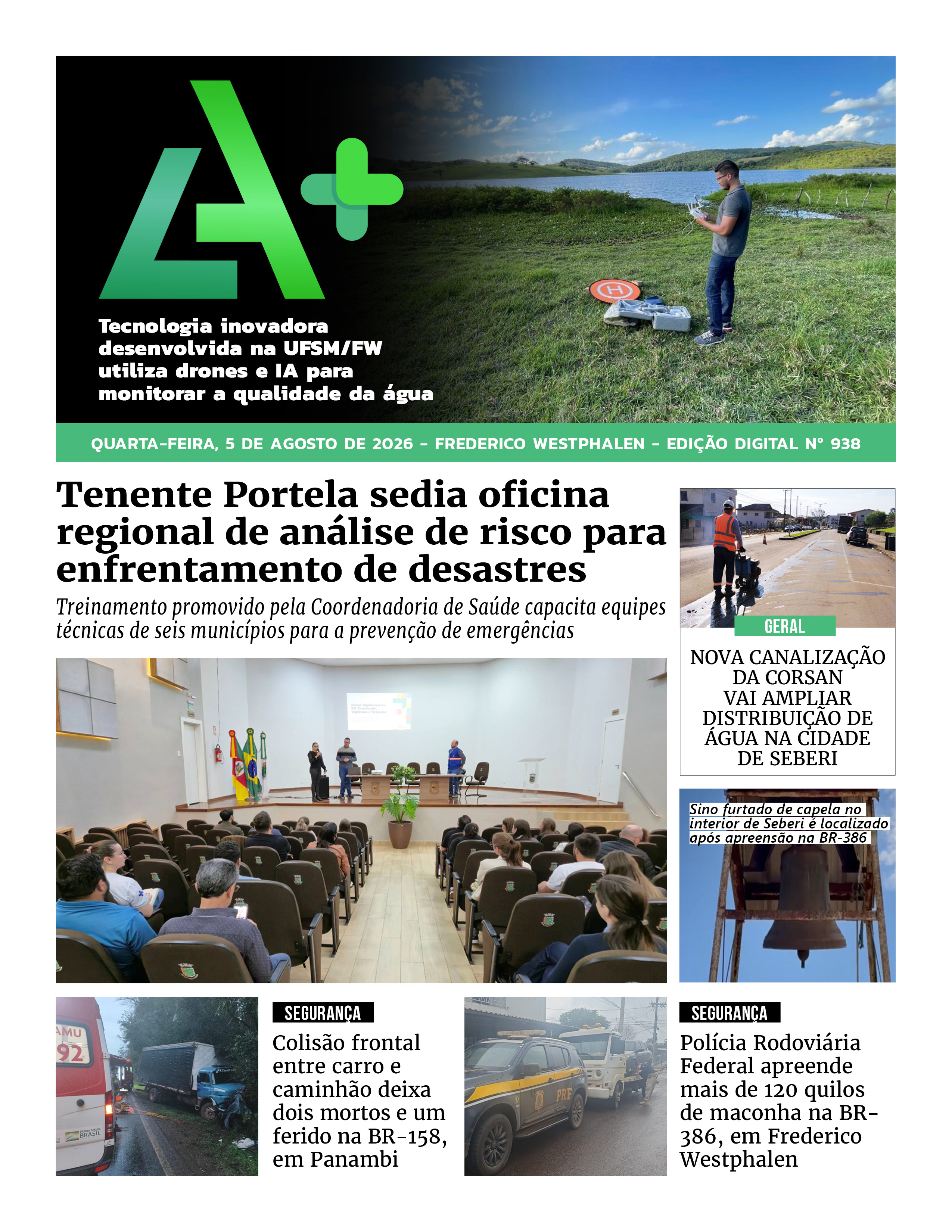 Capa LA+ Edição 938 – quarta-feira, 5 de agosto de 2026