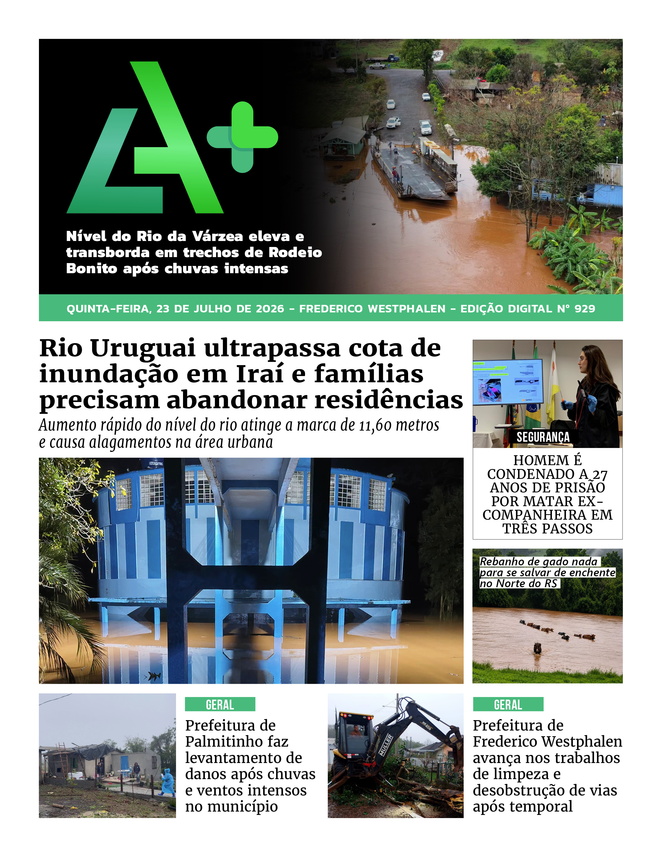 Capa LA+ Edição 929 – quinta-feira, 23 de julho de 2026