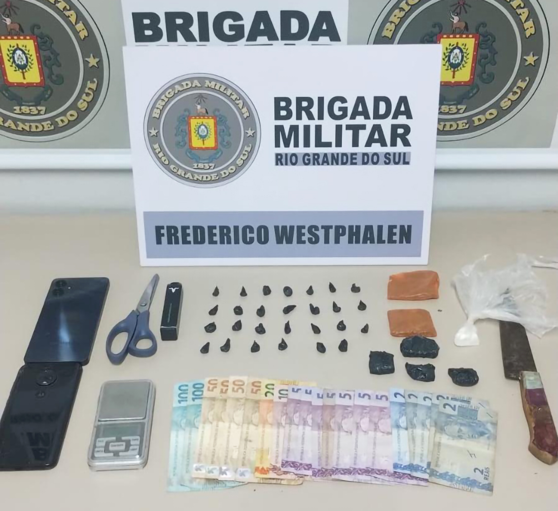 Capa Brigada Militar prende mulher por tráfico de drogas em Frederico Westphalen