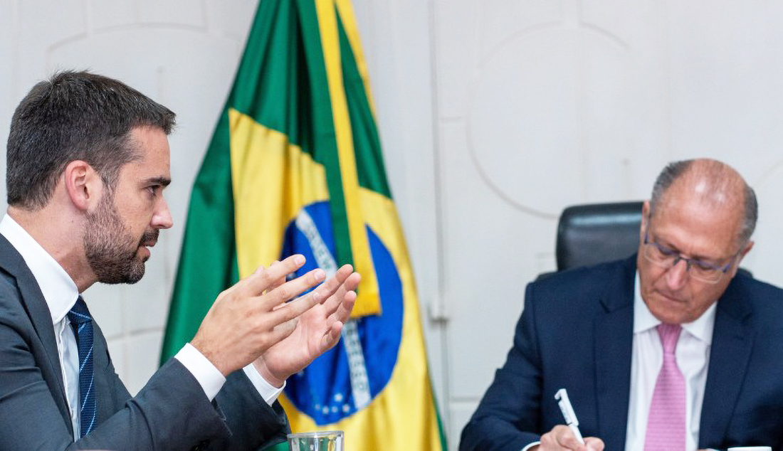 Capa Eduardo Leite se encontra com vice-presidente Geraldo Alckmin para tratar de assuntos de interesse do Estado