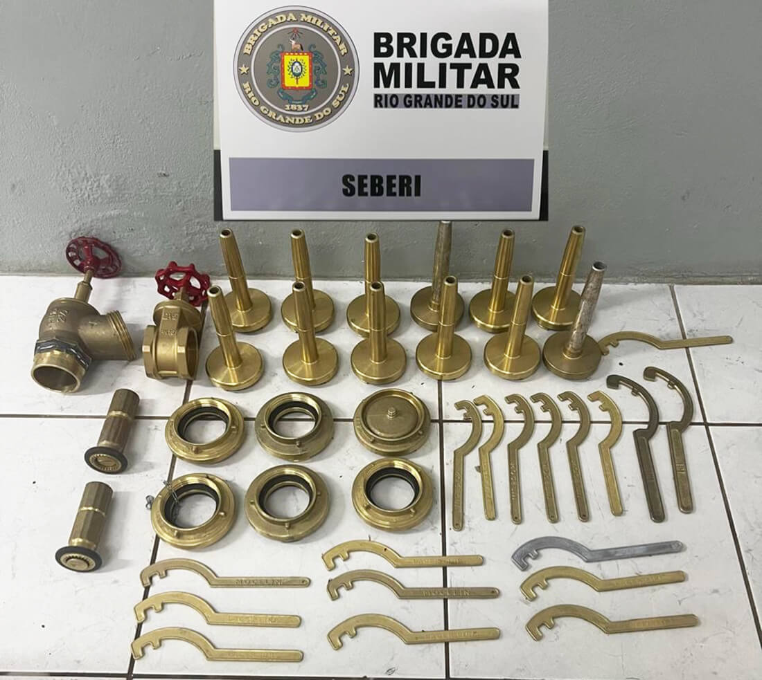 Capa Brigada Militar prende homem com materiais hidráulicos furtados em Seberi
