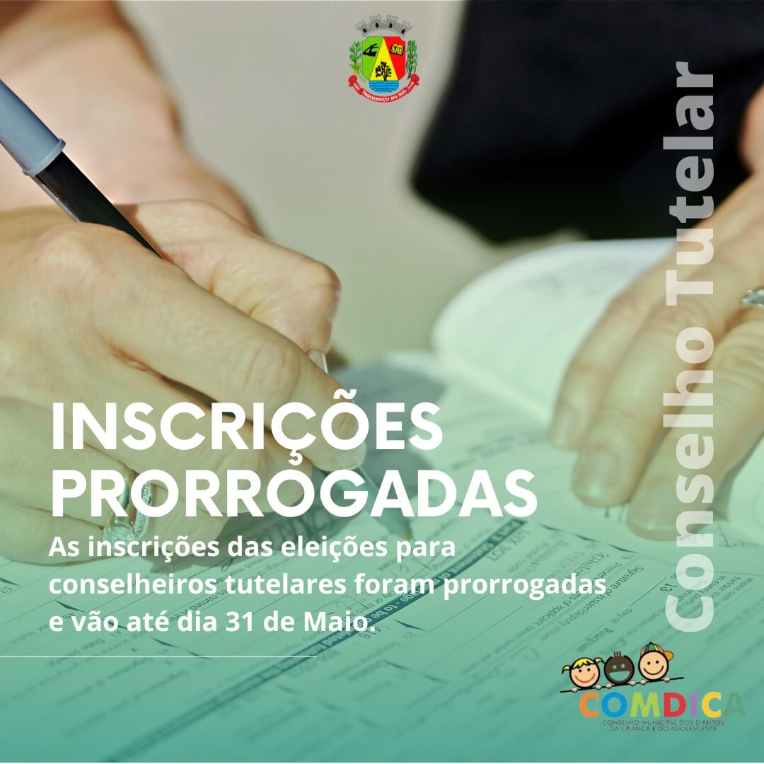 Capa Prorrogadas as inscrições para Eleições de Conselheiros Tutelares do Município de Taquaruçu do Sul