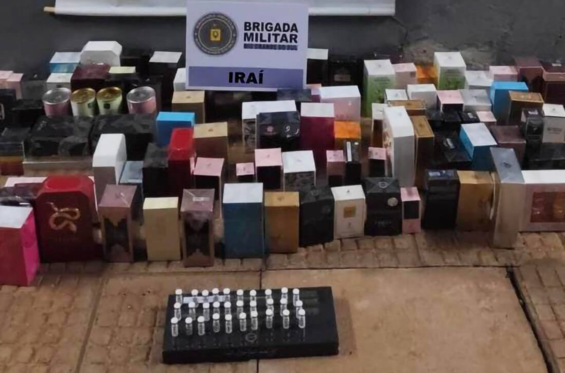 Capa Brigada Militar apreende medicamentos e perfumes estrangeiros em Iraí