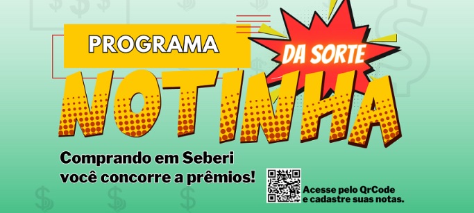 Capa Seberi: prefeitura Lança programa Notinha da Sorte