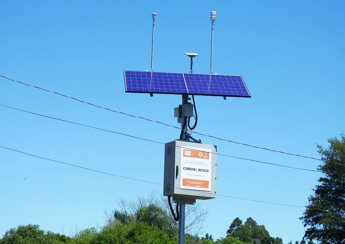 Capa Defesa Civil Estadual instala estação hidrometeorológica em Coronel Bicaco