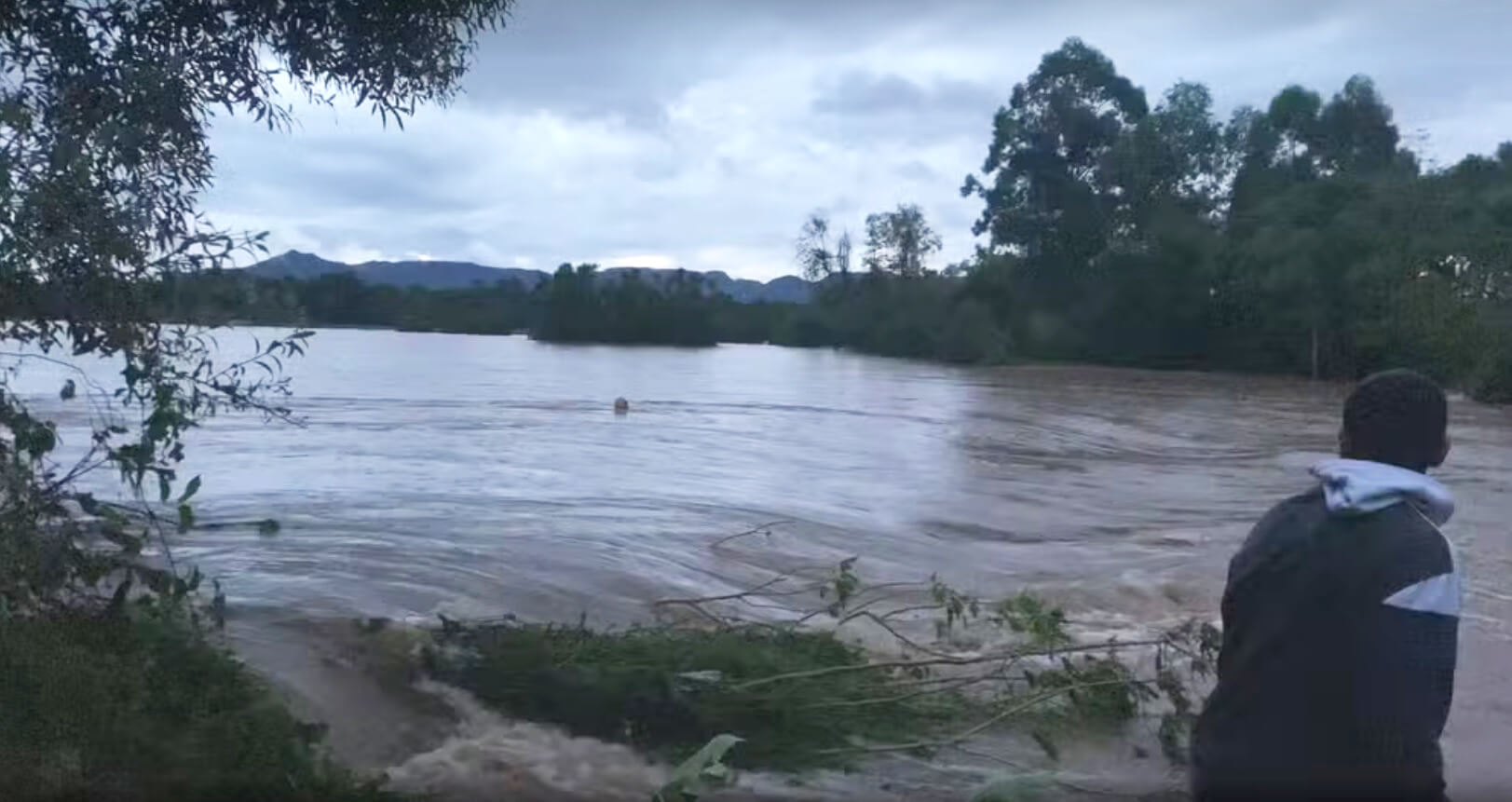 Capa Mulher arrastada por rio durante temporal em Candelária é encontrada viva
