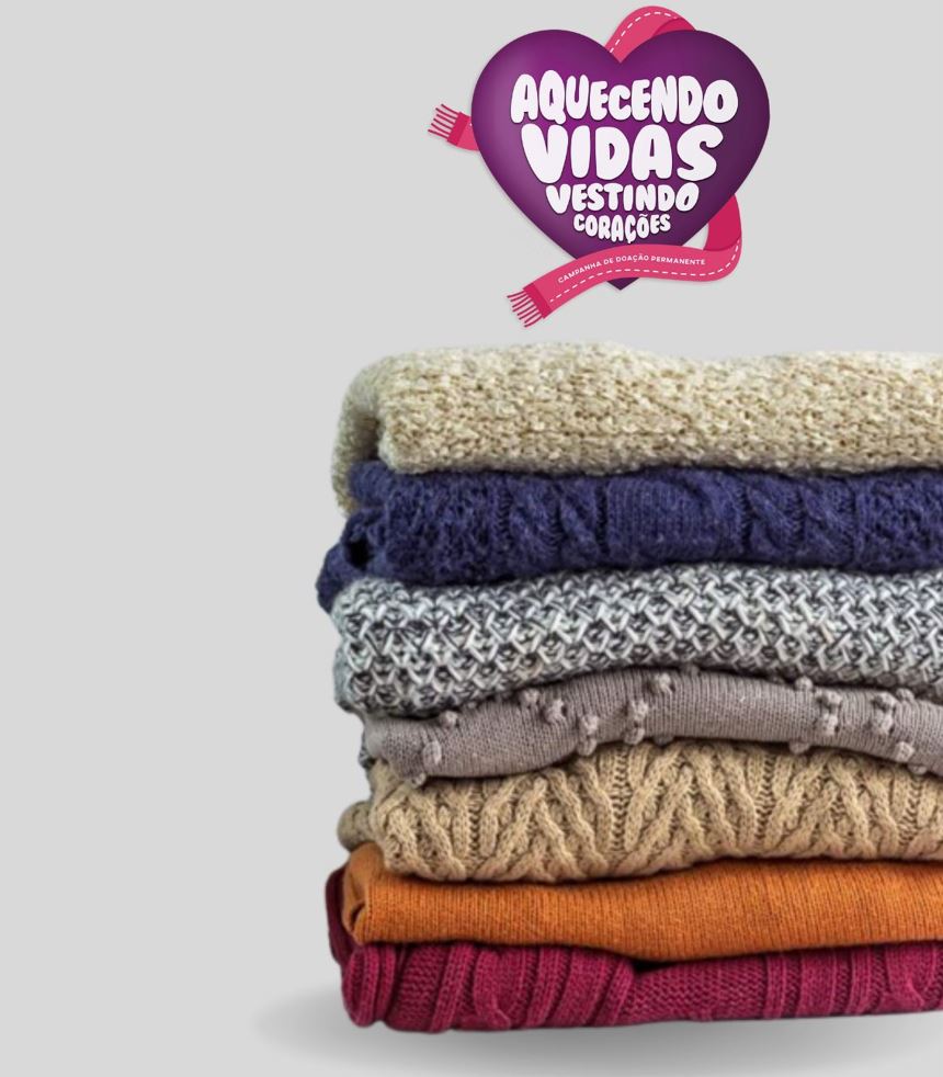 Capa Campanha do agasalho 2023: doações podem ser feitas durante a tarde no Largo Vitalino Cerutti