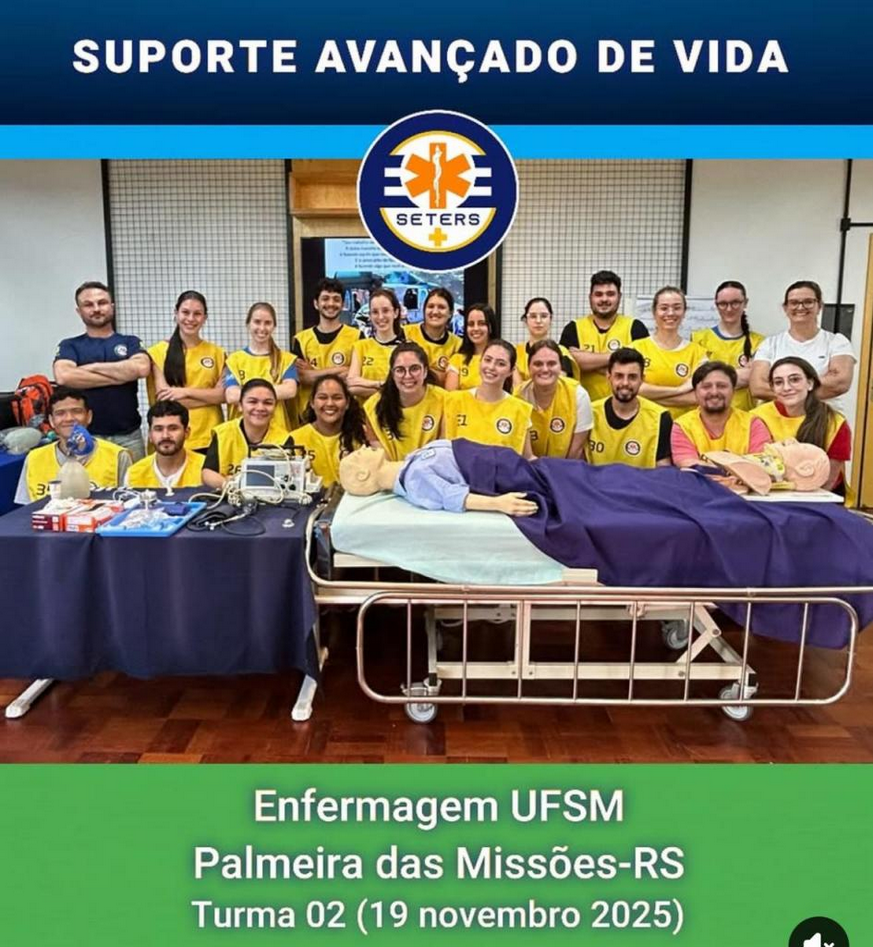 Capa Curso de Suporte Avançado de Vida qualifica estudantes de Enfermagem da UFSM-PM