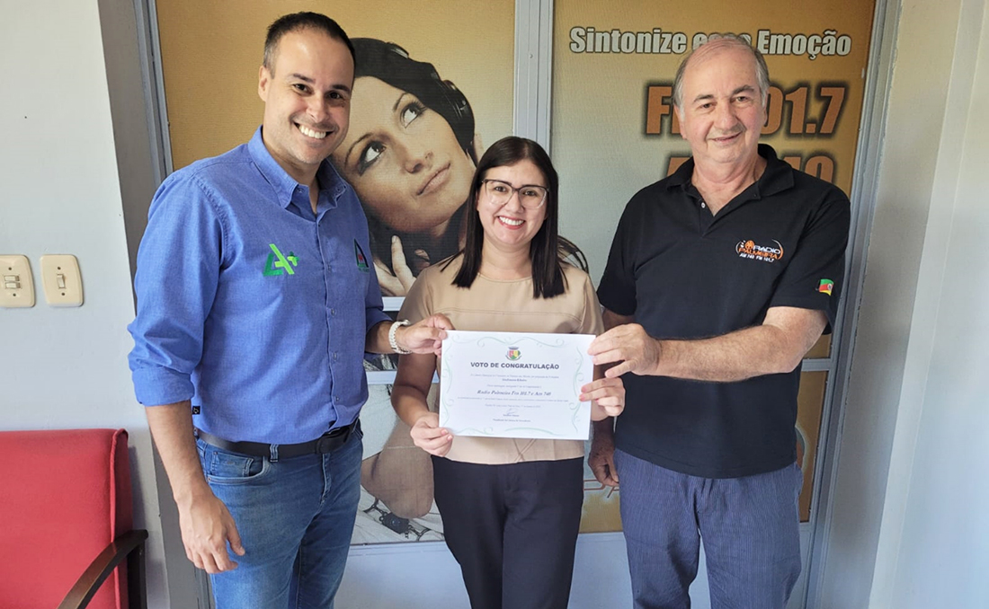 Capa Rádio Palmeira recebe voto de congratulação do legislativo palmeirense