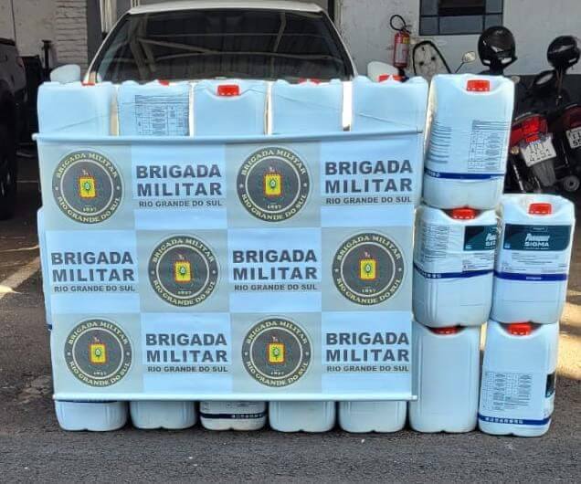 Capa Palmeira das Missões: 39° BPM apreende agrotóxicos contrabandeados