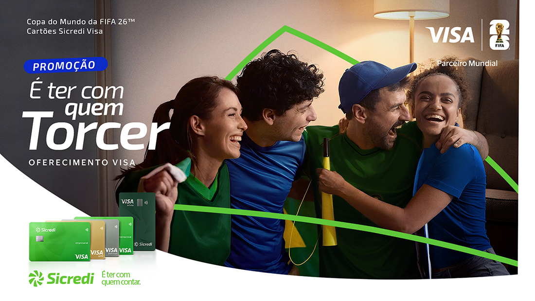 Capa Sicredi e Visa realizam ação para a Copa do Mundo da FIFA™