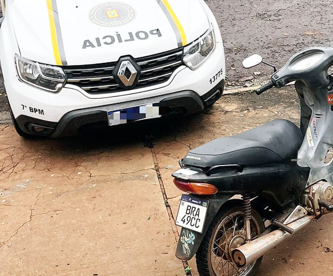 Capa Motociclista é preso em Miraguaí por adulteração de sinal identificador veicular
