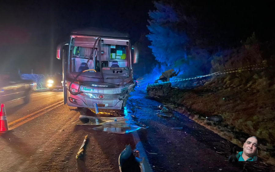 Capa Homem morre em acidente entre carro e ônibus na BR-386, em Carazinho