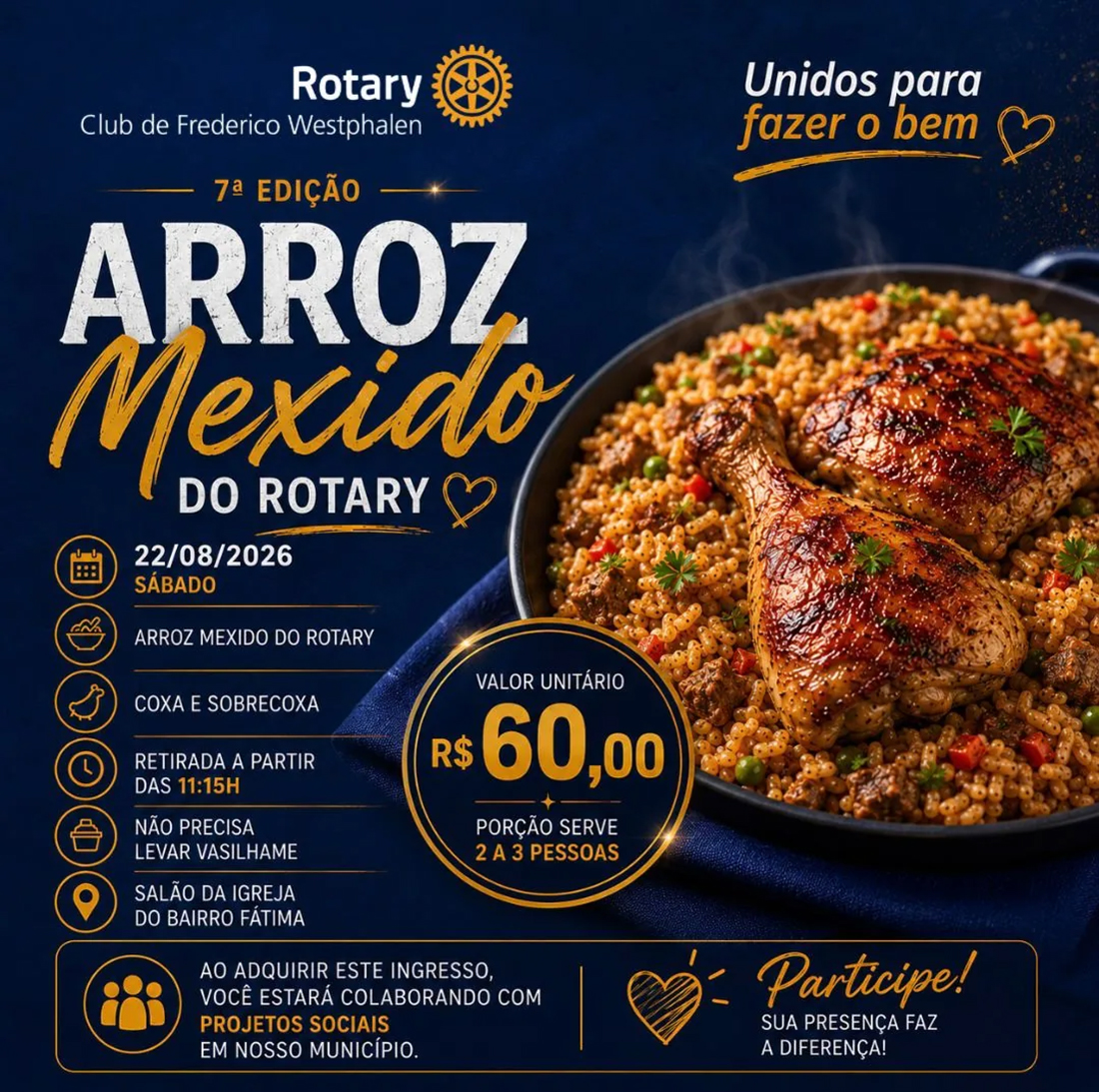 Capa Rotary Club de Frederico Westphalen promove 7ª edição do Arroz Mexido em prol do HDP