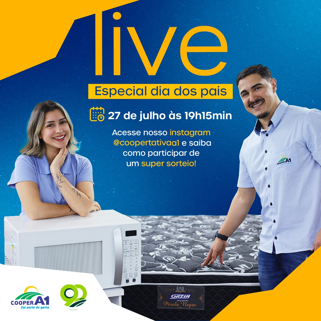 Capa Cooper A1 programa segunda ação de vendas ao vivo pelo Instagram