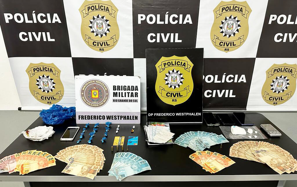 Capa Polícia prende três pessoas em flagrante por tráfico de drogas em Frederico Westphalen