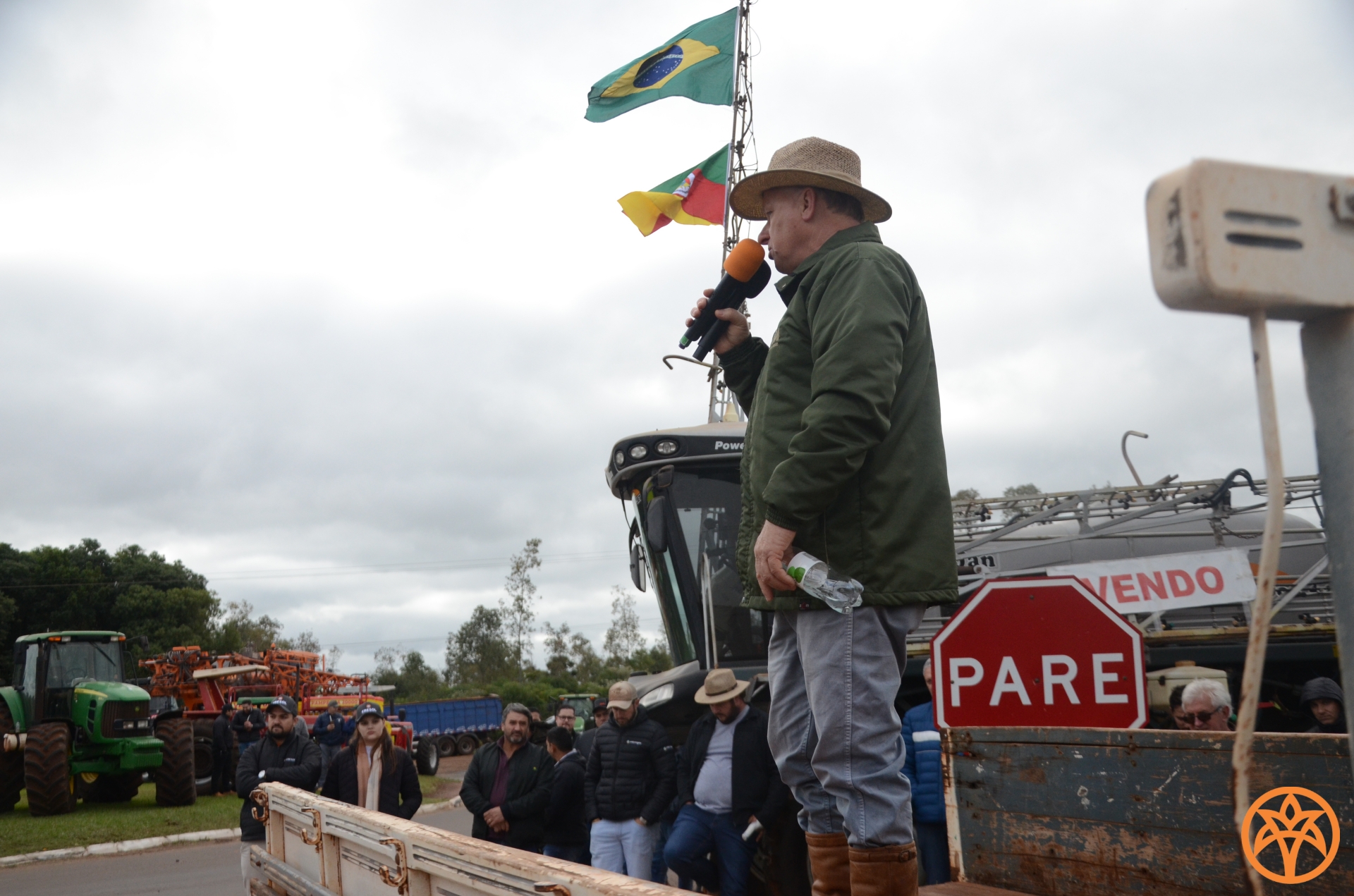 Capa Agricultores promovem manifestação pela securitização no trevo norte de Palmeira das Missões