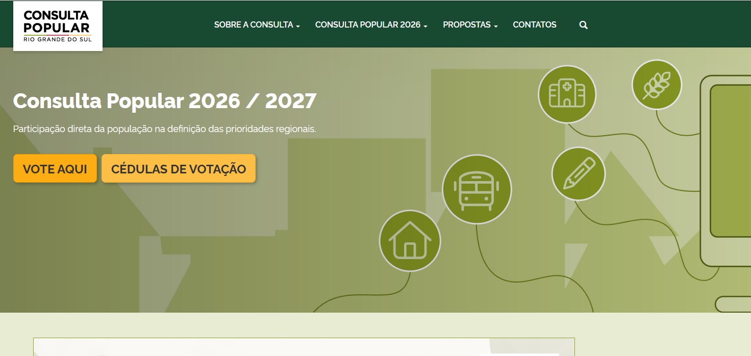 Capa Votação da Consulta Popular 2026 inicia hoje, 20