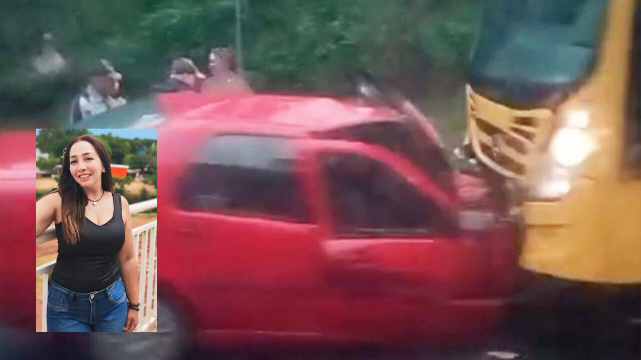 Capa Mulher morre em colisão frontal entre carro e ônibus