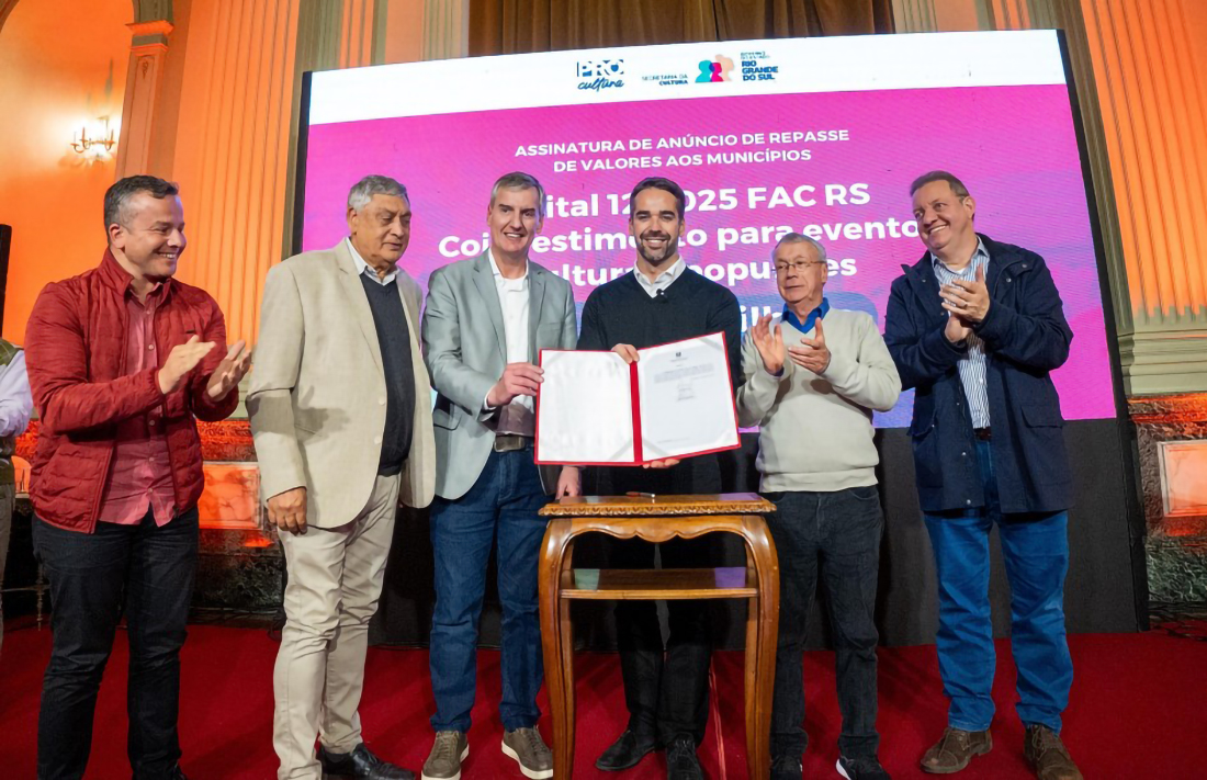 Capa Governador Leite anuncia investimento de R$ 30,93 milhões para a cultura em 347 municípios