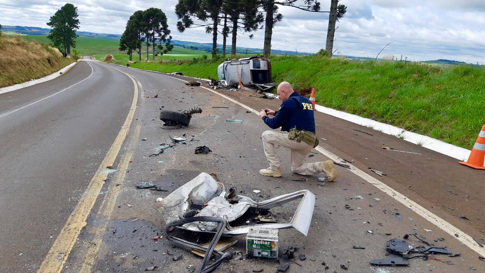 Capa PRF atende acidente com morte em Muitos Capões