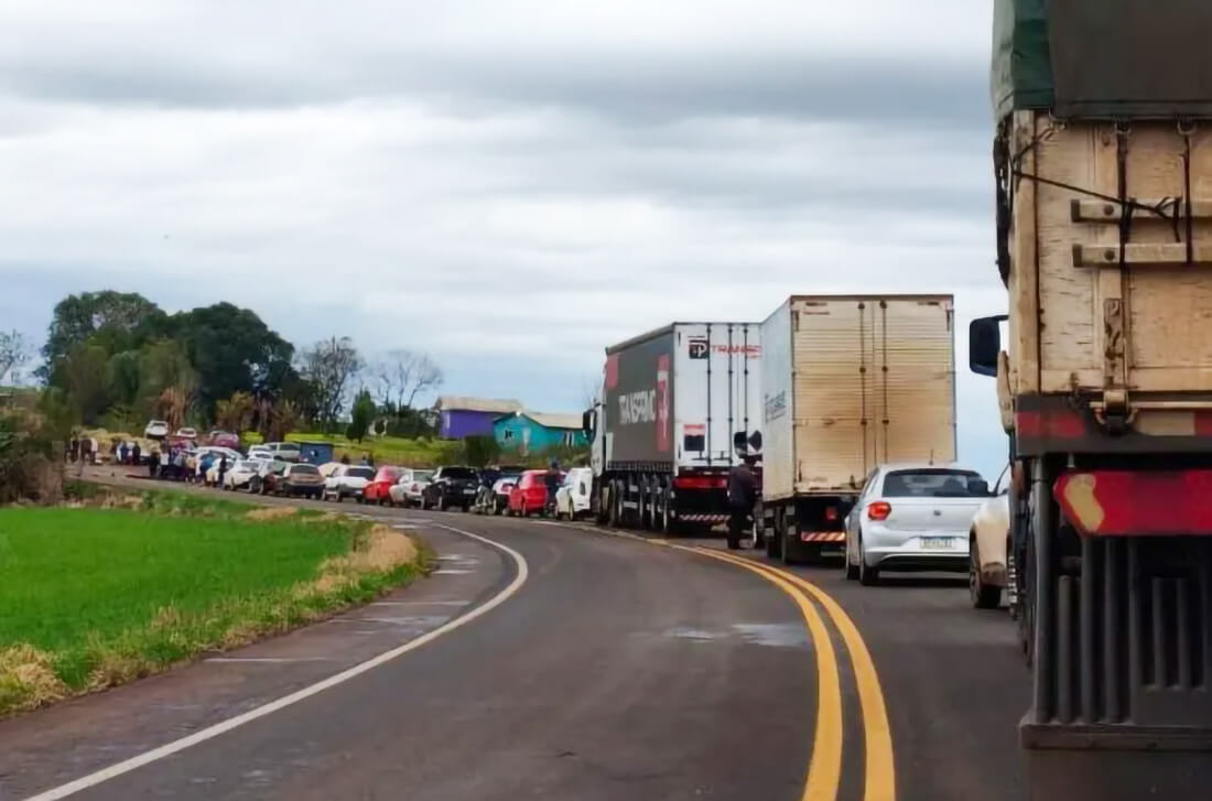 Capa Indígenas seguem bloqueios em rodovias na região Noroeste do RS nesta quarta-feira
