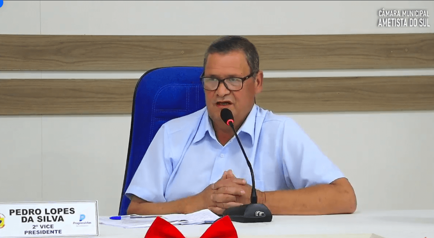 Capa Pedro Lopes da Silva (PP) é eleito presidente da Câmara de Vereadores de Ametista do Sul