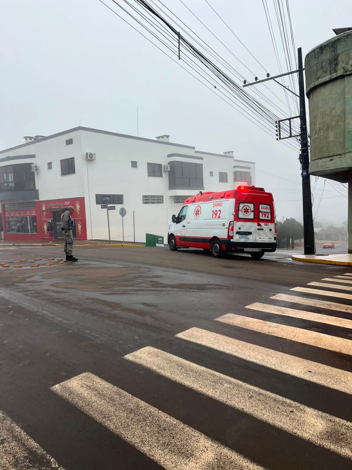 Capa Motociclista fica ferido em acidente no Centro de Seberi