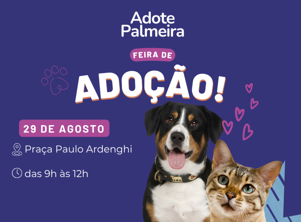 Capa Feira de Adoção de Pets acontece neste sábado em Palmeira das Missões