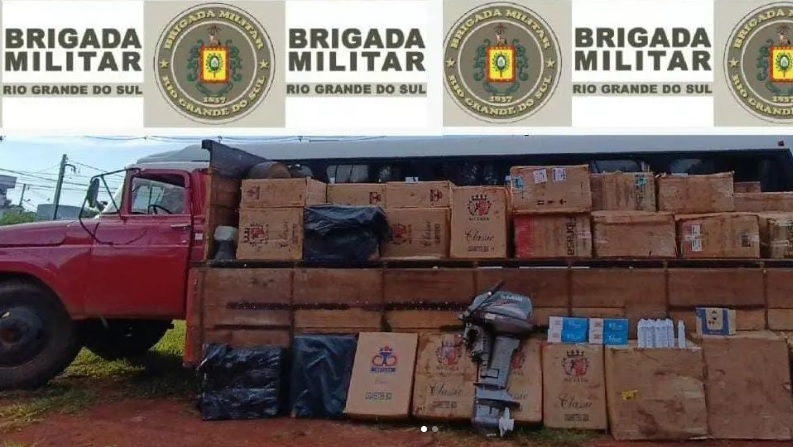 Capa 4º BPAF apreende 30 mil maços de cigarro em Santa Rosa