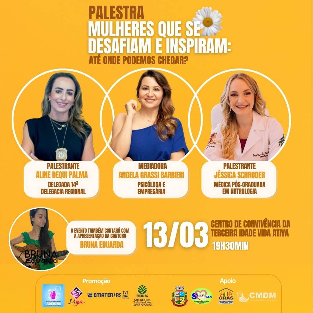 Capa Seberi: Palestra "Mulheres que se desafiam e inspiram: até onde podemos chegar?" acontece no dia 13