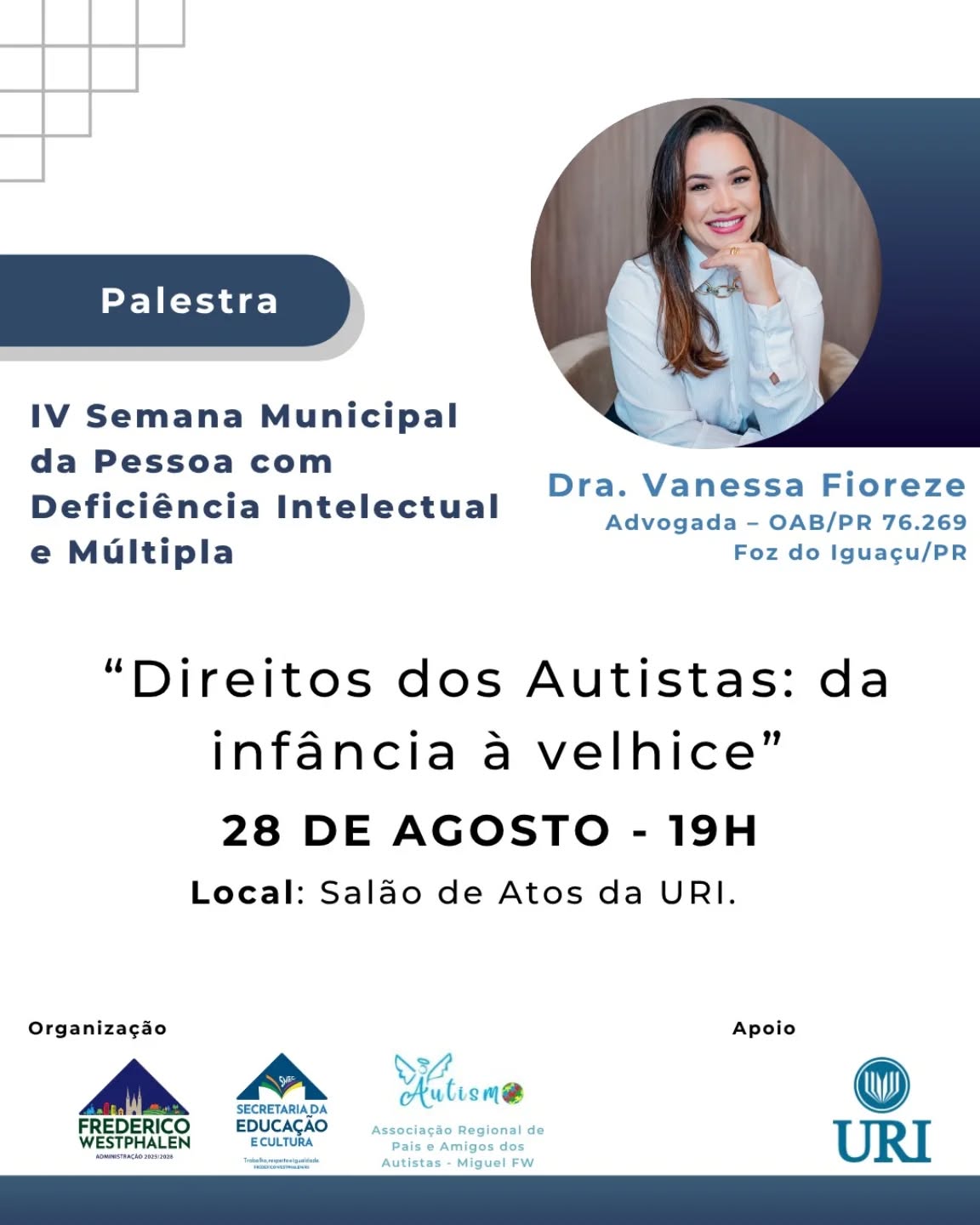 Capa Advogada ministra palestra sobre direitos dos autistas