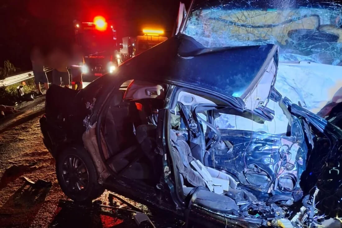 Capa Colisão frontal causa duas mortes na BR-386 em Montenegro