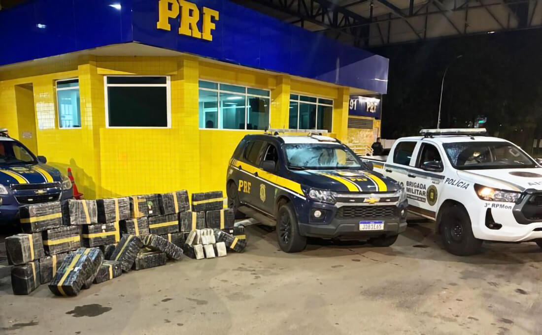 Capa Ação integrada entre Brigada Militar e PRF tira de circulação mais de 800 quilos de maconha em apenas um dia