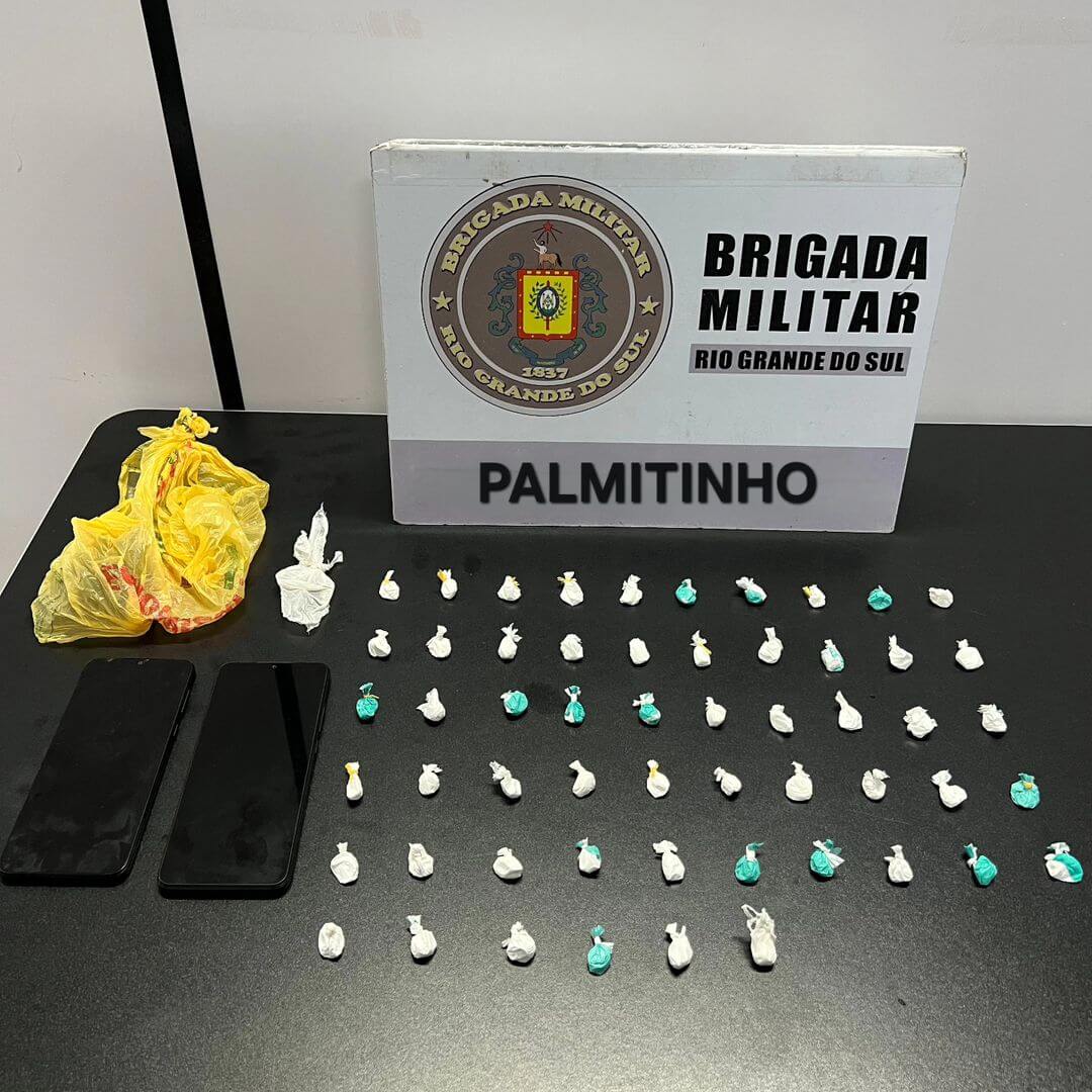 Capa Brigada Militar prende trio em Palmitinho