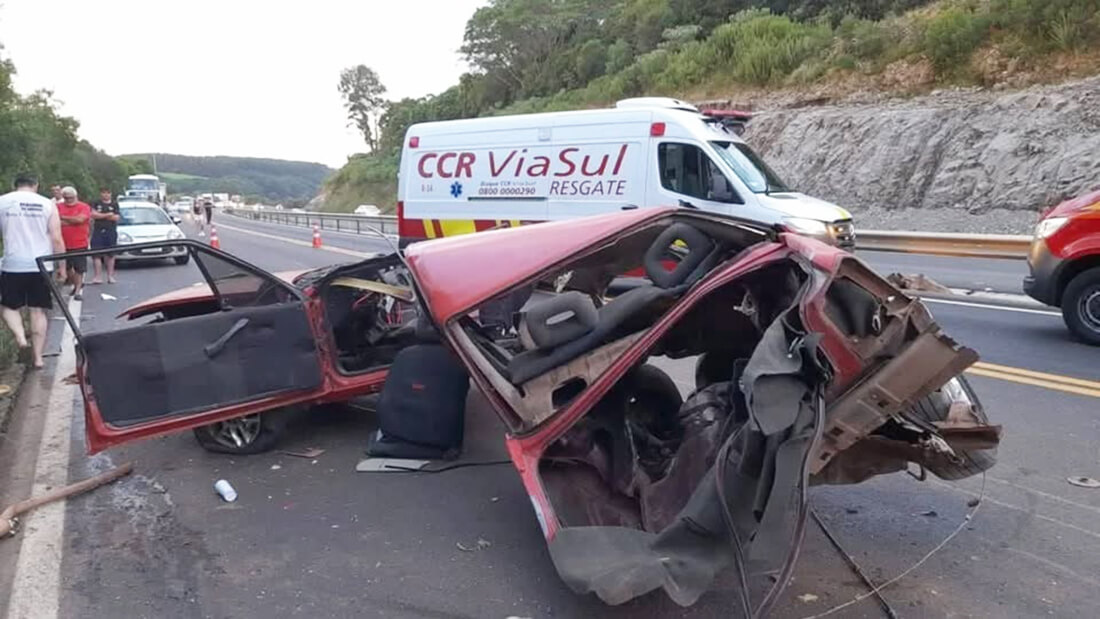Capa Colisão entre três veículos deixa oito feridos na BR-386 em Soledade