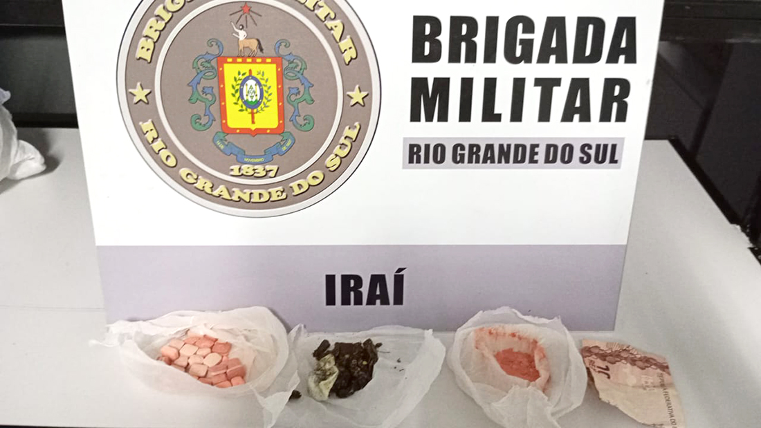 Capa Brigada Militar prende indivíduo por tráfico de drogas em Iraí