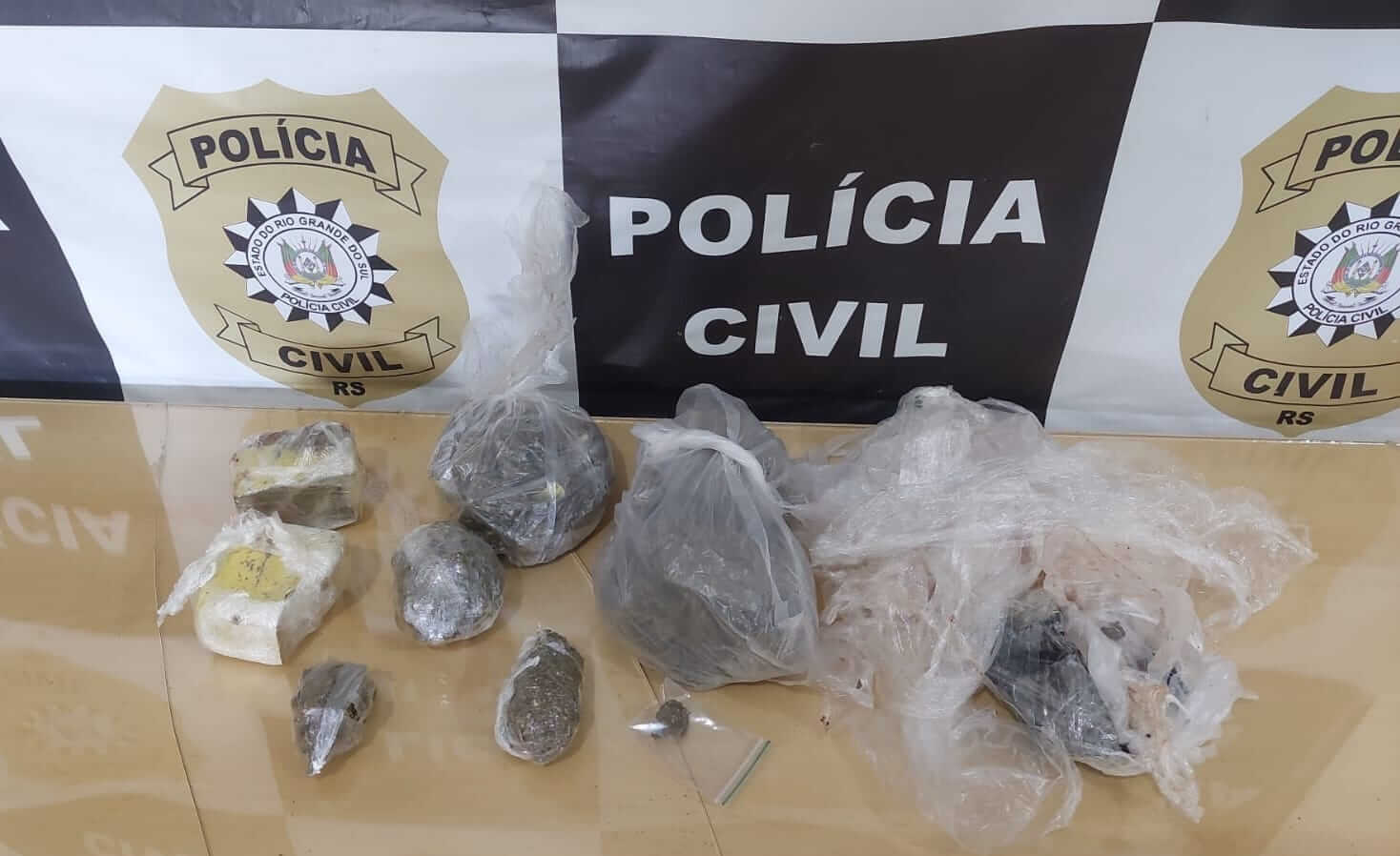 Capa Droga é apreendida pela Polícia Civil no interior de Sarandi
